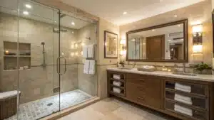 une salle de bain avec une douche