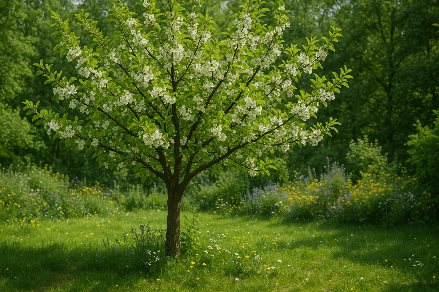 mirabellier dans le jardin